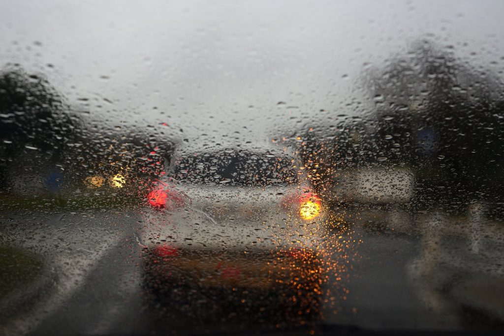 car's foggy window