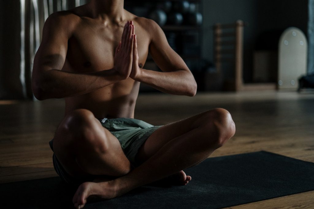 man meditating