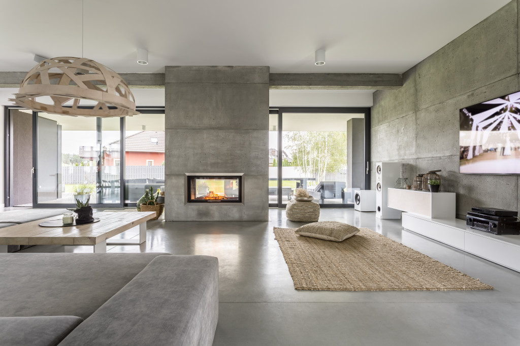 A spacious modern living room
