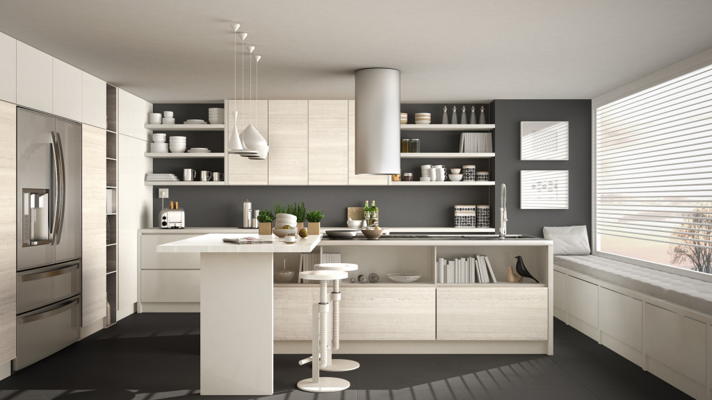 modern kitchen interior with minimalist theme