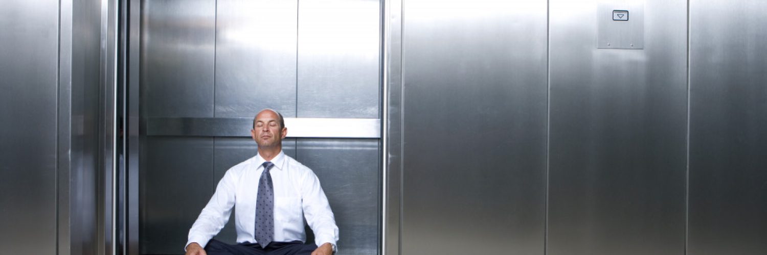 a man inside the elevator